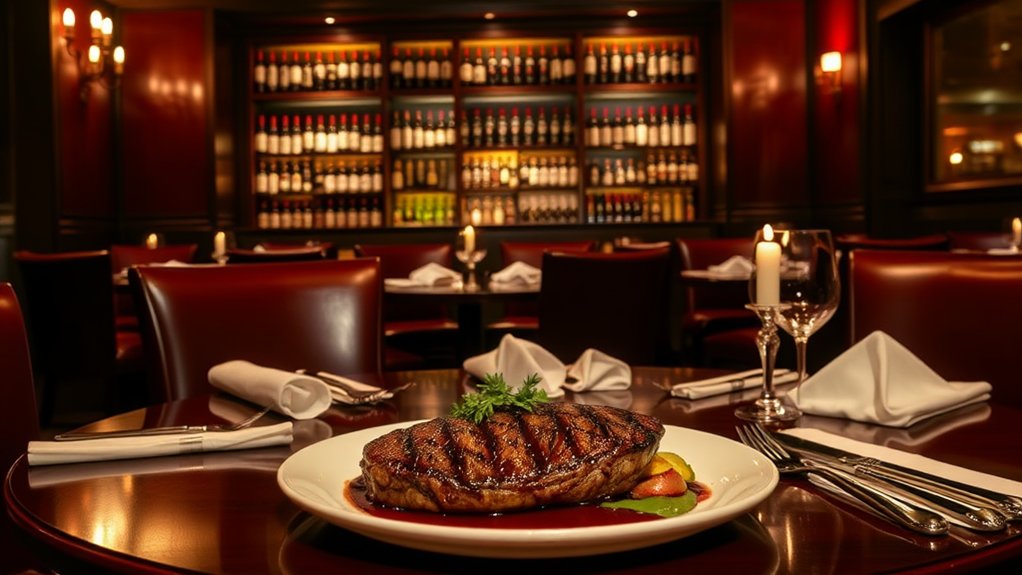 upscale steakhouse dining experience